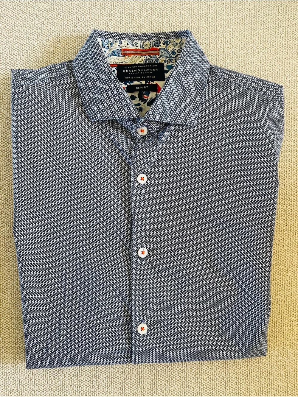 Denim & Flower Men's Navy Button-Down Shirt